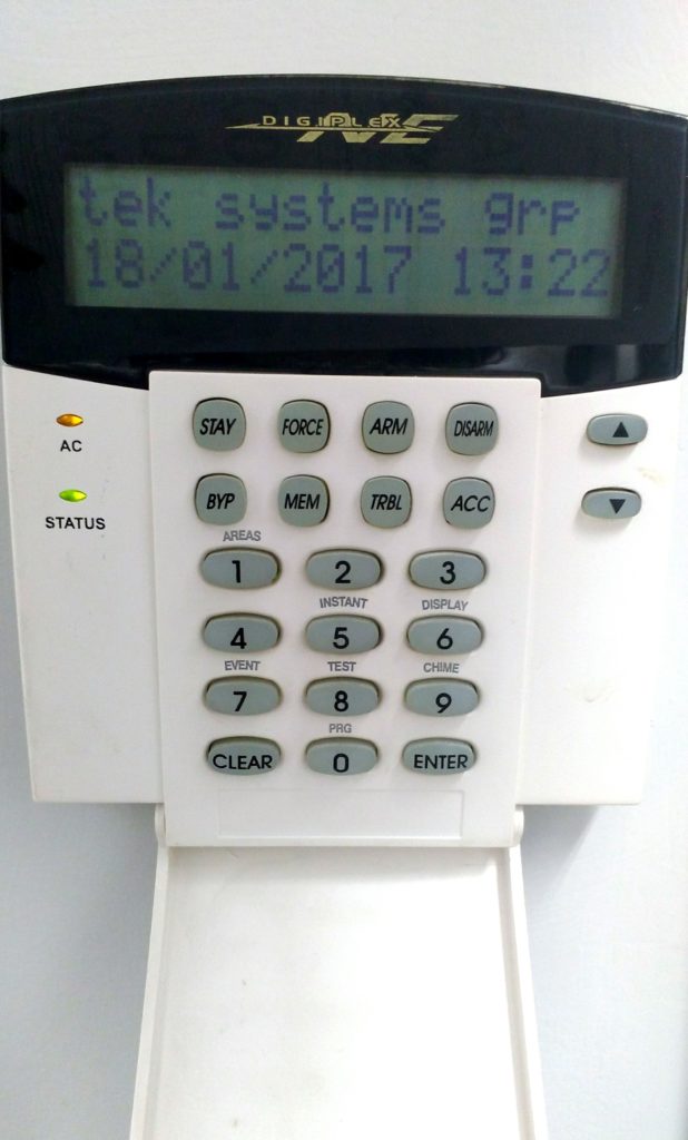 alarm keypad